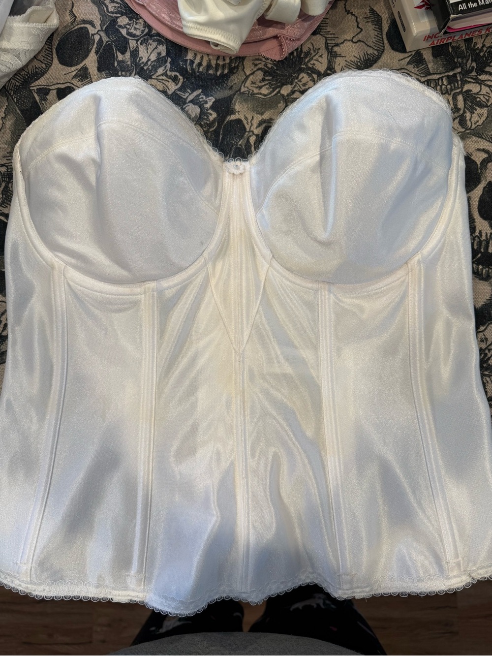 Dominique Apparel White Satin Longline Bustier Corset - Women Intimates